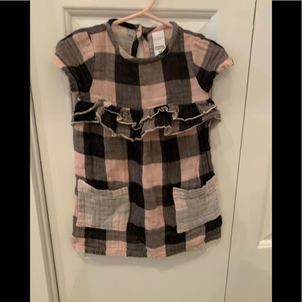 Harper Canyon pink and black plaid dress
